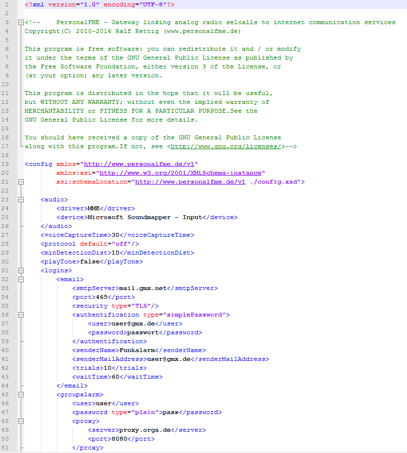 XML-Konfigurationsdatei